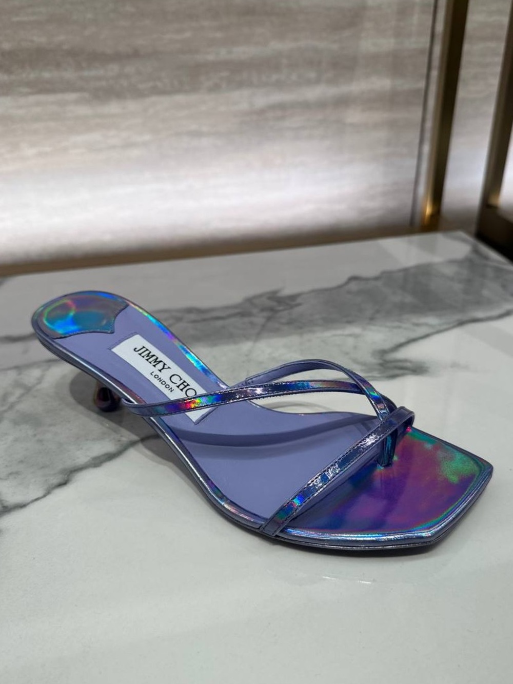 Jimmy Choo Iridescent Lavender Heels - Picture 3 of 3